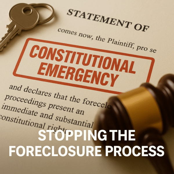 “Pro se homeowner uses 42 U.S.C. 1983 lawsuit to stop foreclosure and reclaim home with federal constitutional defense.”
