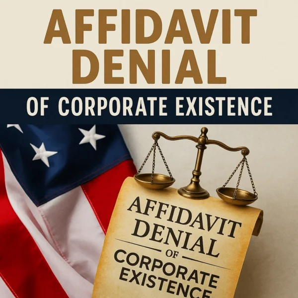 Affidavit Denial of Corporate Existence