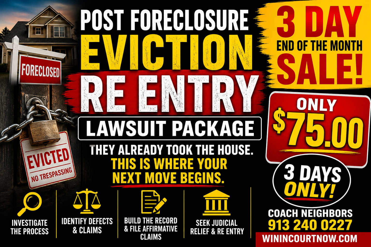 Post-foreclosure-eviction-RE-ENTRY-