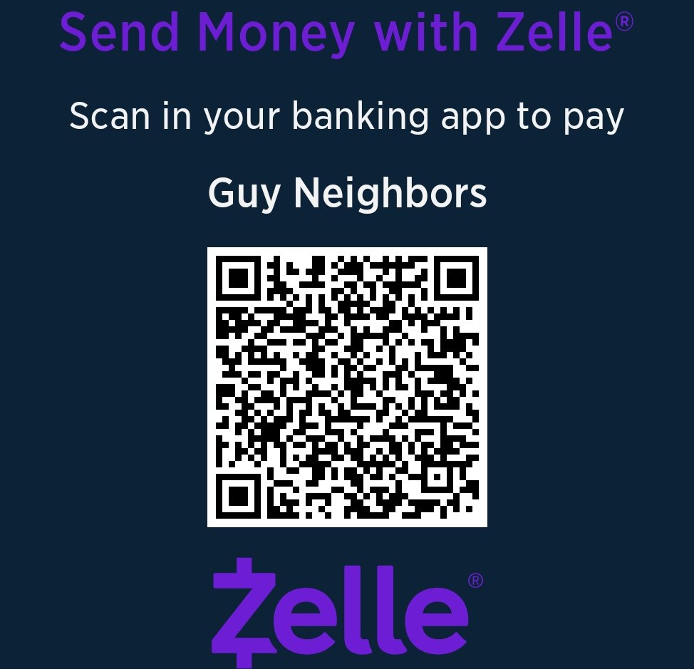 Zelle QR code to pay Guy Neighbors